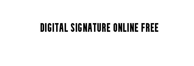 Digital signature online free